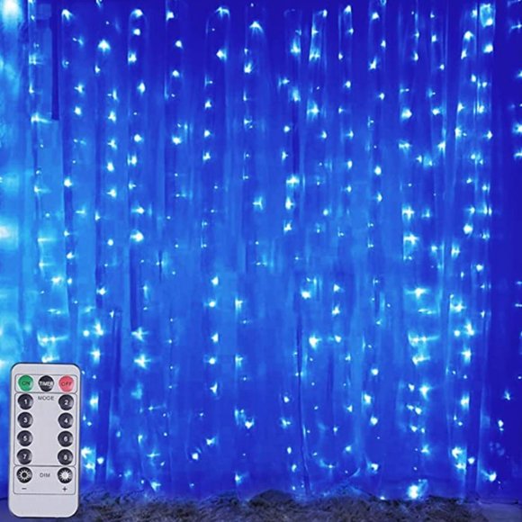 Other - New Blue 300 LED Wire Curtain Lights